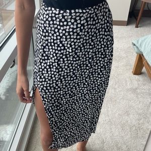 Abercrombie floral midi skirt with slit
